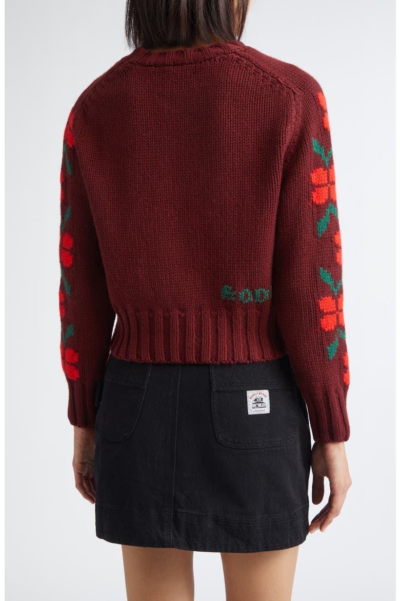 Skunk Royal Alpaca Sweater, Alternate, color, MAROON