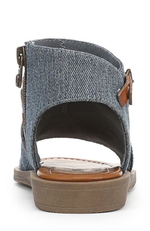 Blowfish Malibu Denver Sandal In Blue Denim Fabric