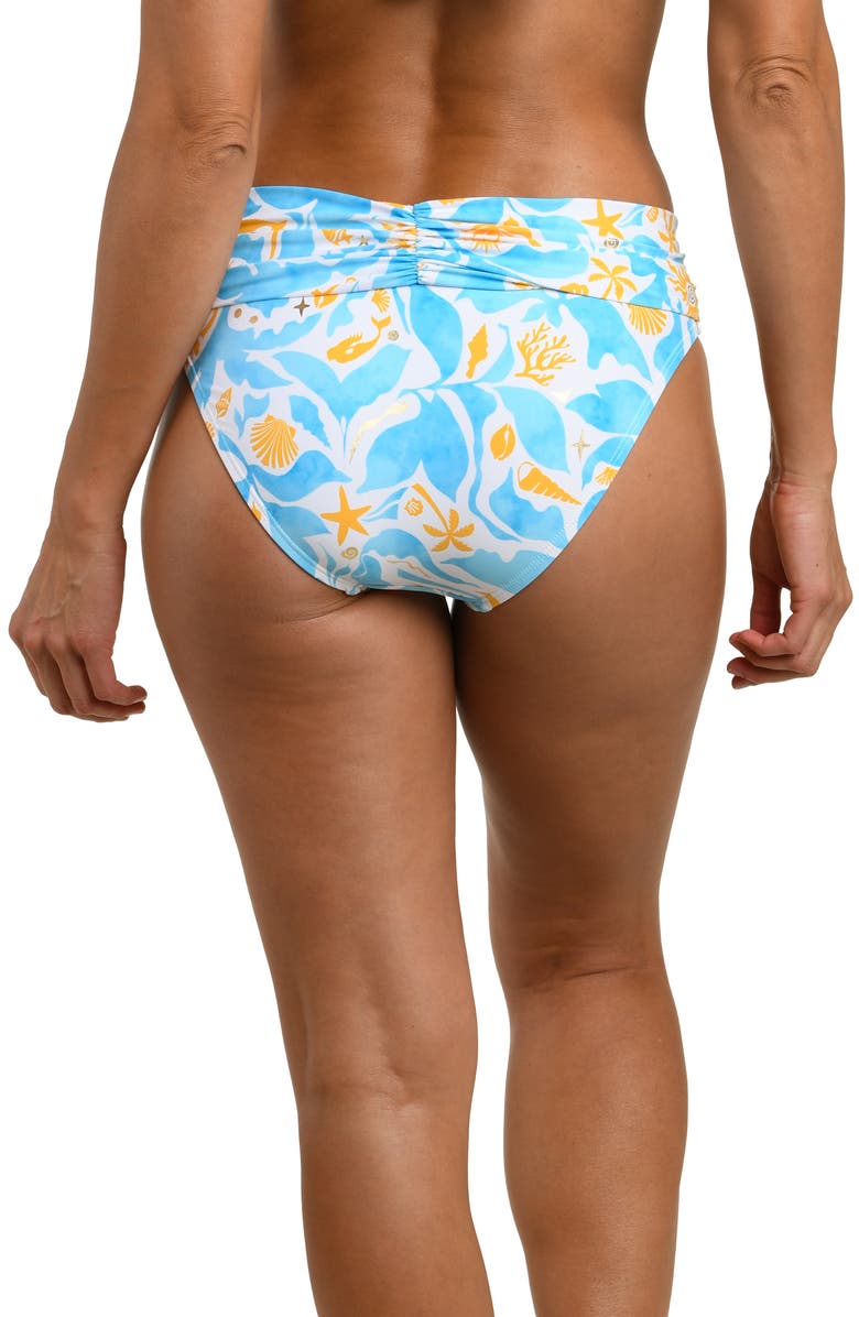 La Blanca Trinket Shirred Hipster Bikini Bottoms, Alternate, color, 