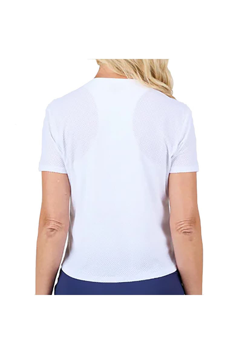Staples Mesh Short Sleeve Womens Tennis Shirt, Alternate, color, White