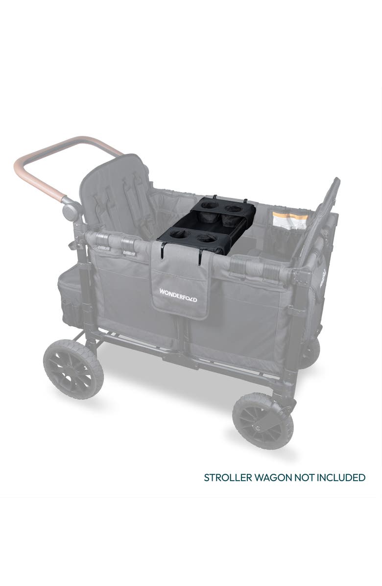 WonderFold Flex Snack Tray for W4 Stroller Wagon, Alternate, color, Black