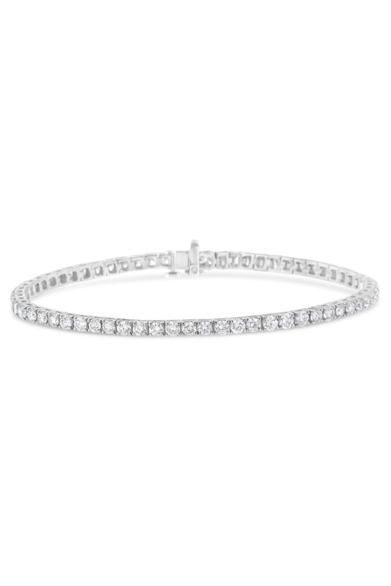 IGI Certified 5.0 Cttw Diamond 14K White Gold Tennis Bracelet, Main, color, White