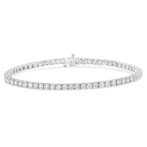 IGI Certified 8.0 Cttw Diamond 14K White Gold Tennis Bracelet