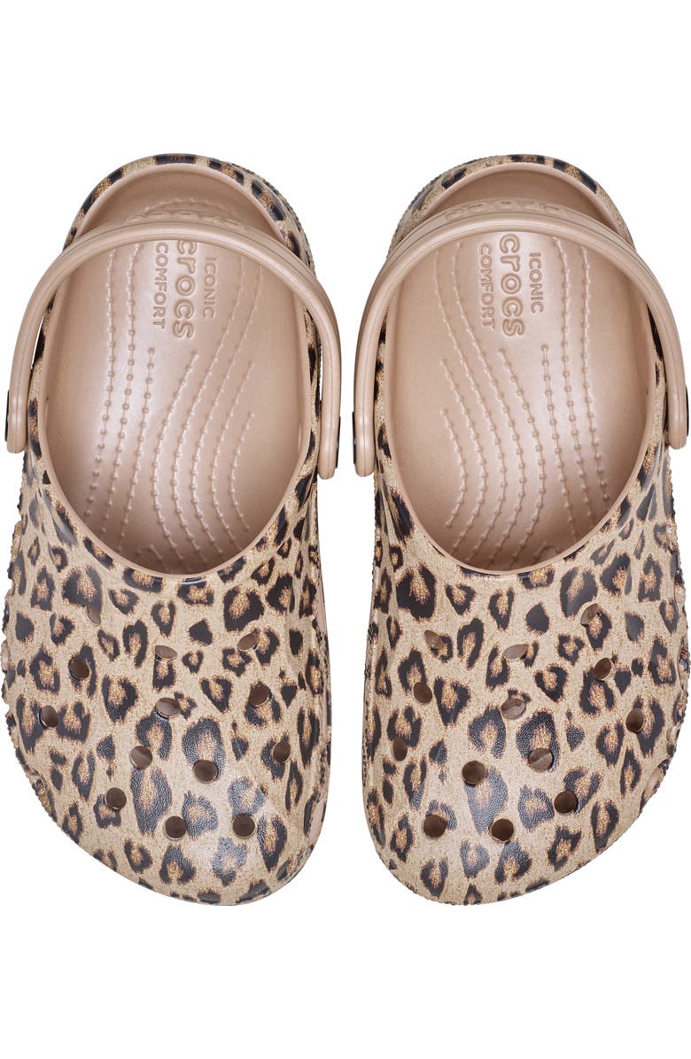 CROCS Kids' Baya Print Clog, Alternate, color, Gold Leopard