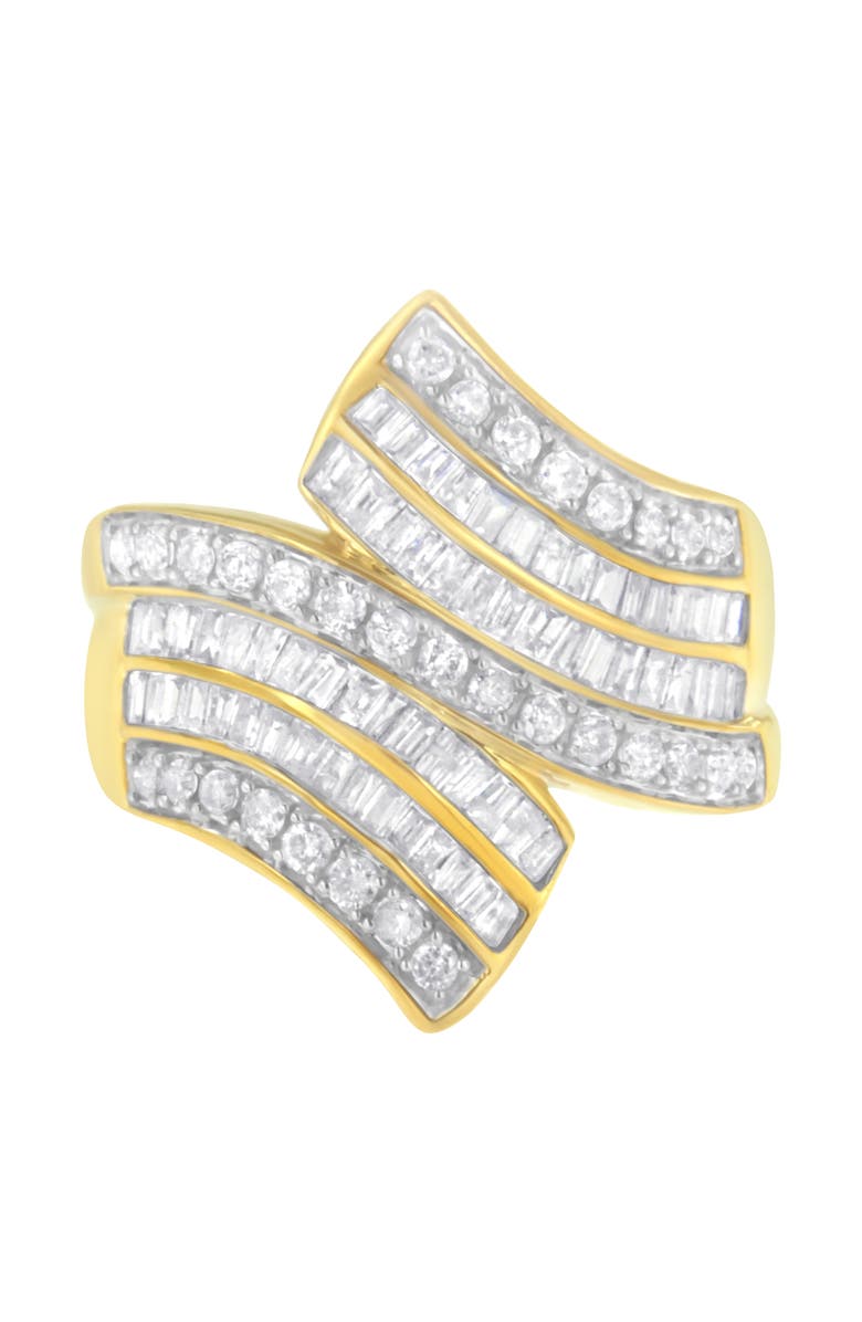 Haus of Brilliance 10K Yellow Gold 1 1/7 Cttw Diamond Bypass Ring, Alternate, color, Yellow Gold