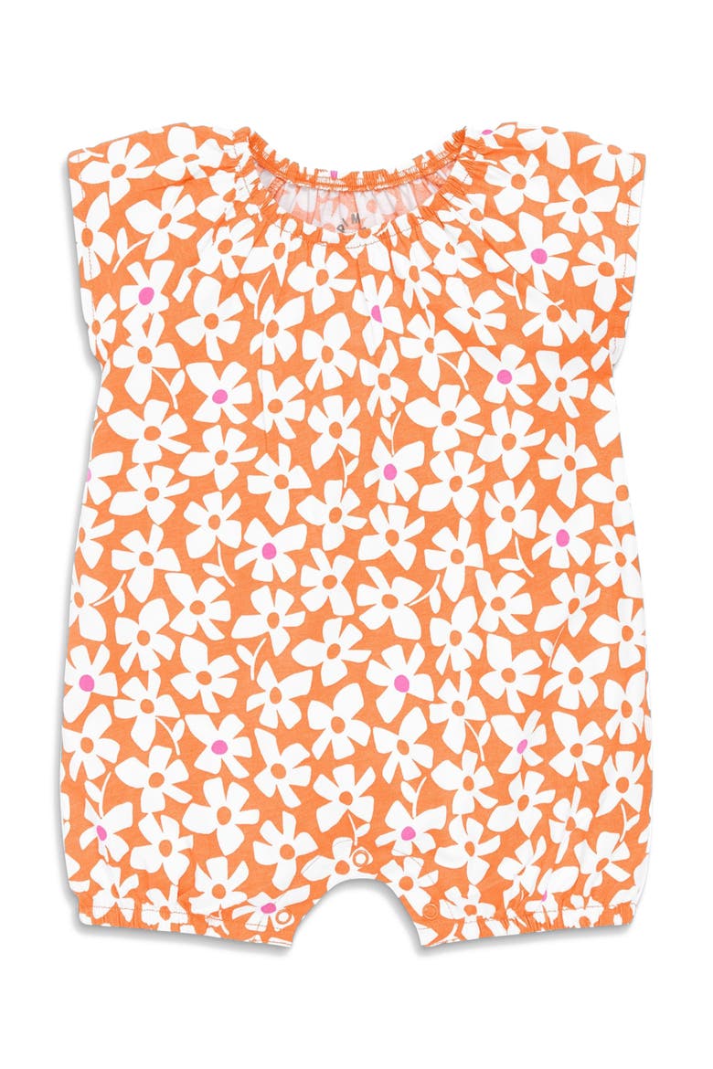 Baby Flutter Sleeve Shortie In Prints, Main, color, Cantaloupe Spring Blooms