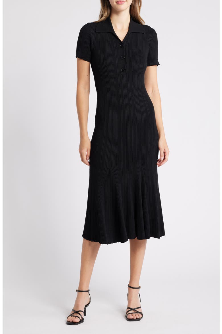 julia jordan rib short sleeve midi sweater dress Julia Jordan Women's Rib-Knit Short-Sleeve Midi Sweater Dress - Caramel