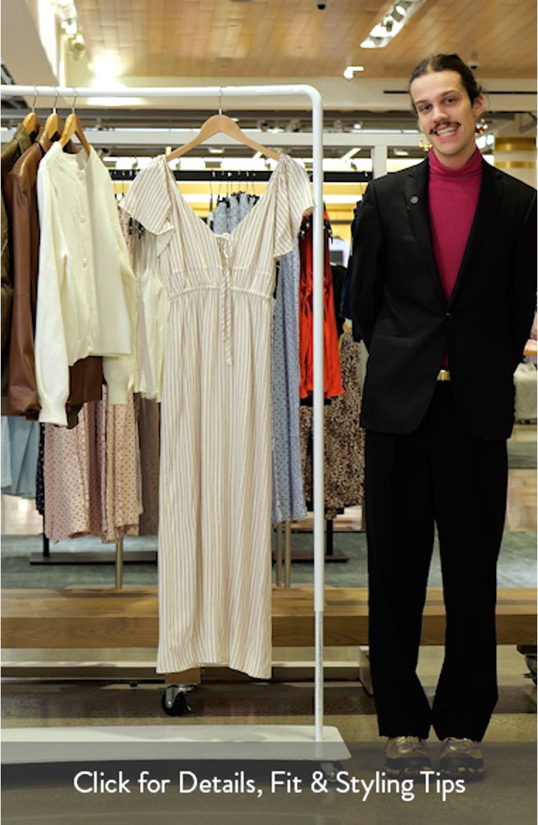 Martin Stripe Cap Sleeve Maxi Dress, sales video thumbnail