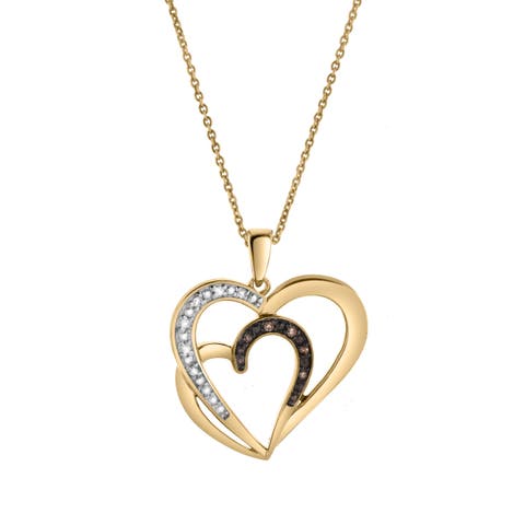 Marielle Sterling Silver 0.05 Ct Diamond Heart Pendant