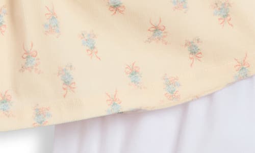 Pippa & Julie Audrey Floral Corduroy Dress & Bloomers In Yellow