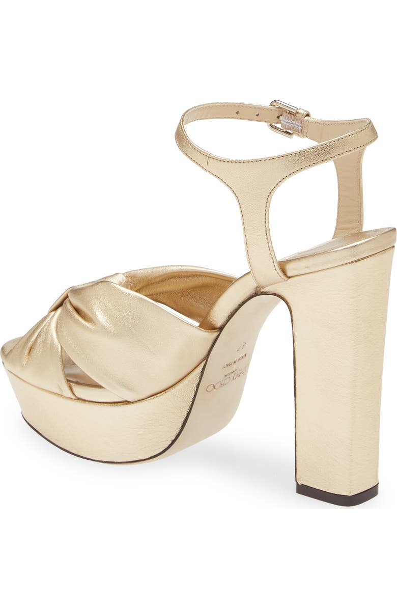 Jimmy Choo Heloise Metallic Platform Sandal, Alternate, color, Gold