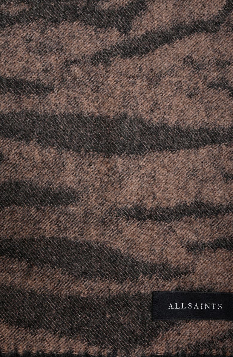 AllSaints Tigera Wool Oblong Scarf, Alternate, color,