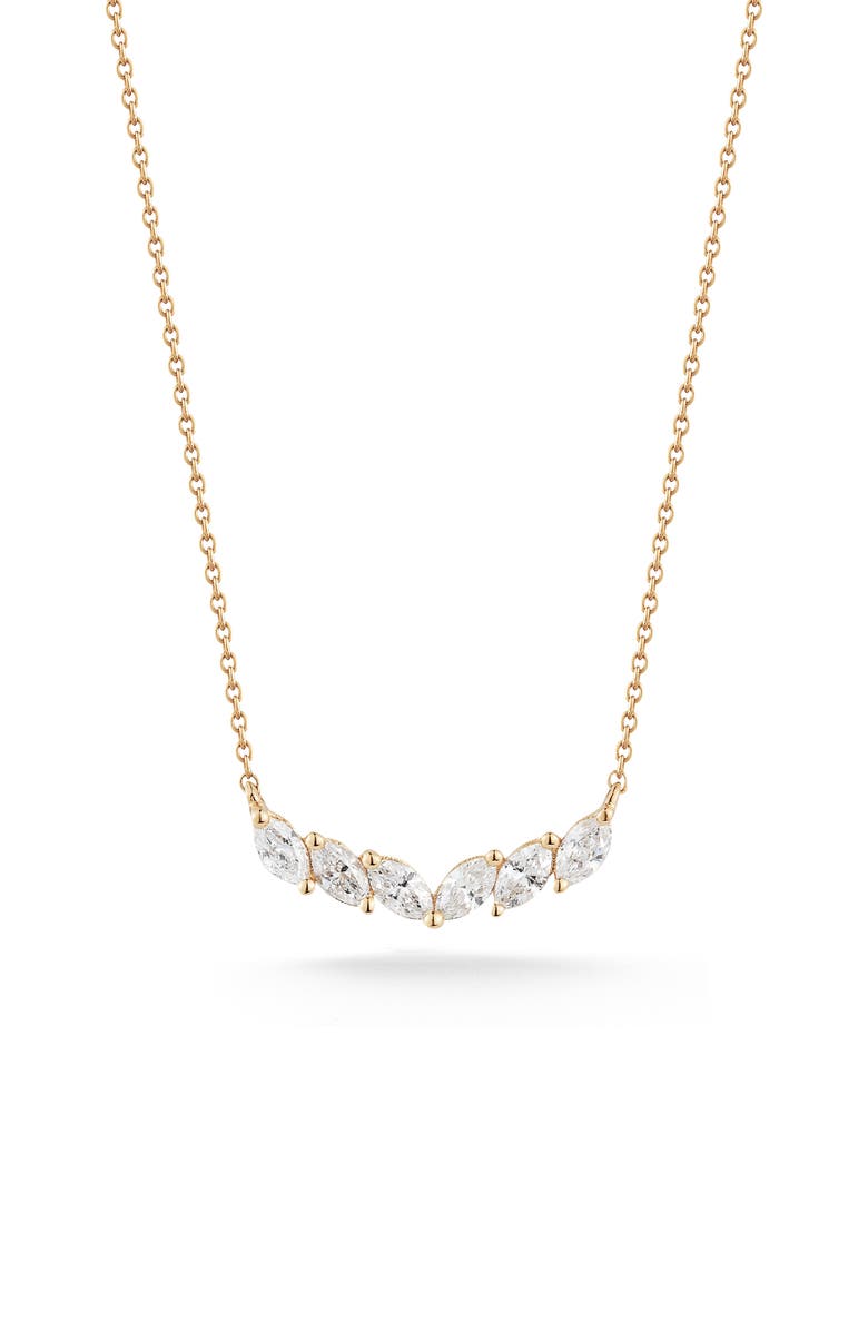 Dana Rebecca Designs Alexa Jordyn Marquise Diamond Necklace, Main, color, 