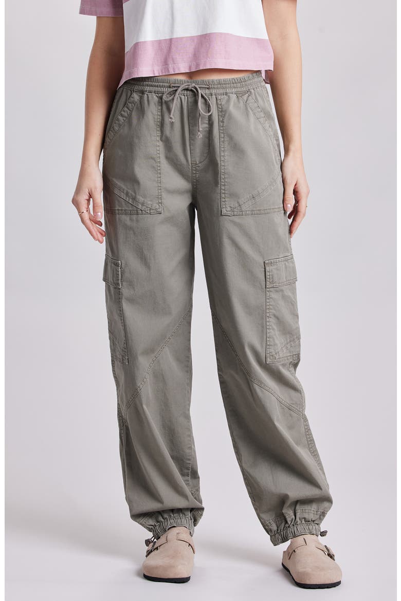 Kammi Stretch Cotton Twill Cargo Pants, Main, color, MUSHROOM