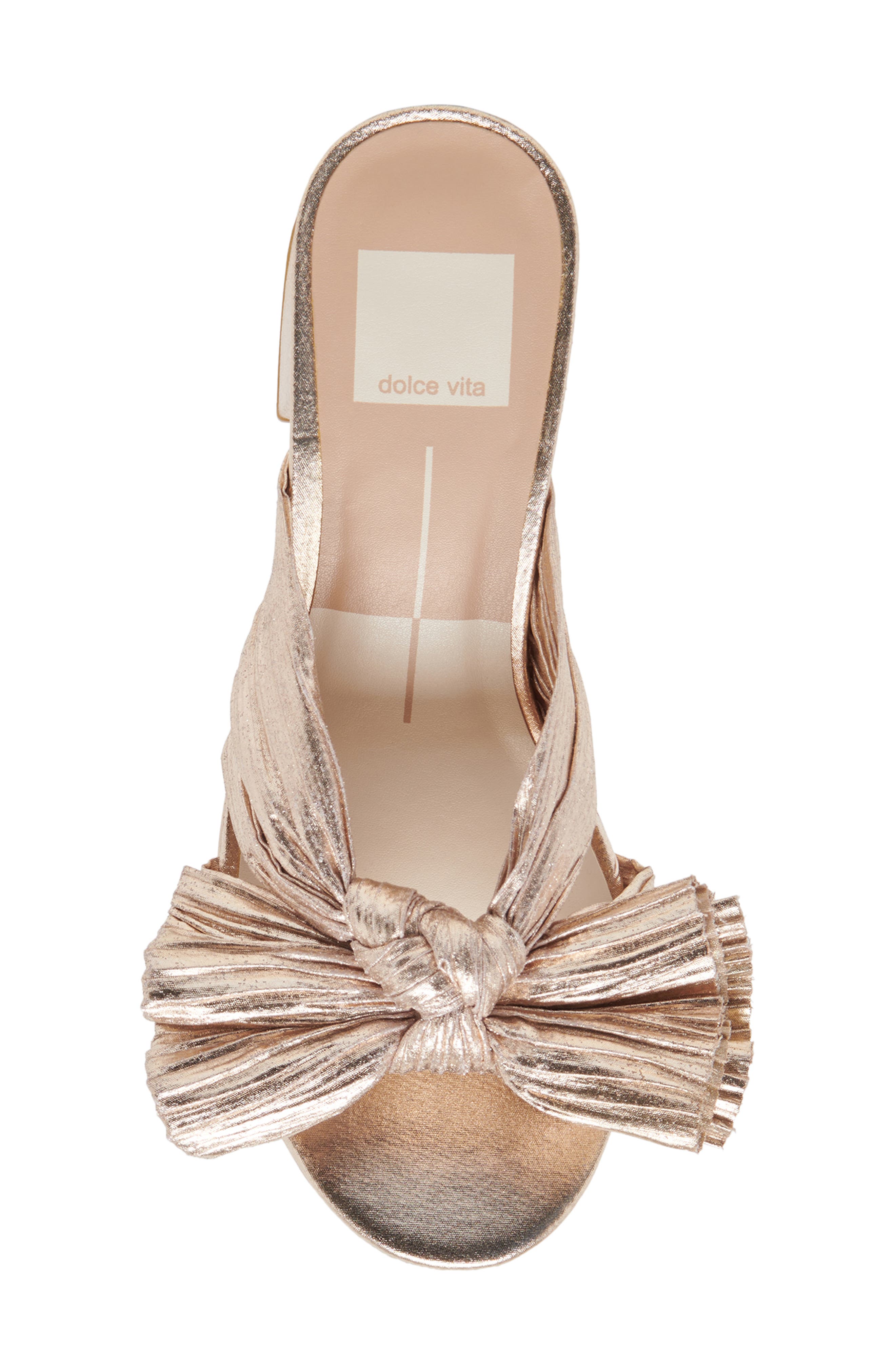 Dolce Vita Blare Platform Slide Sandal, Alternate, color, Platinum Satin