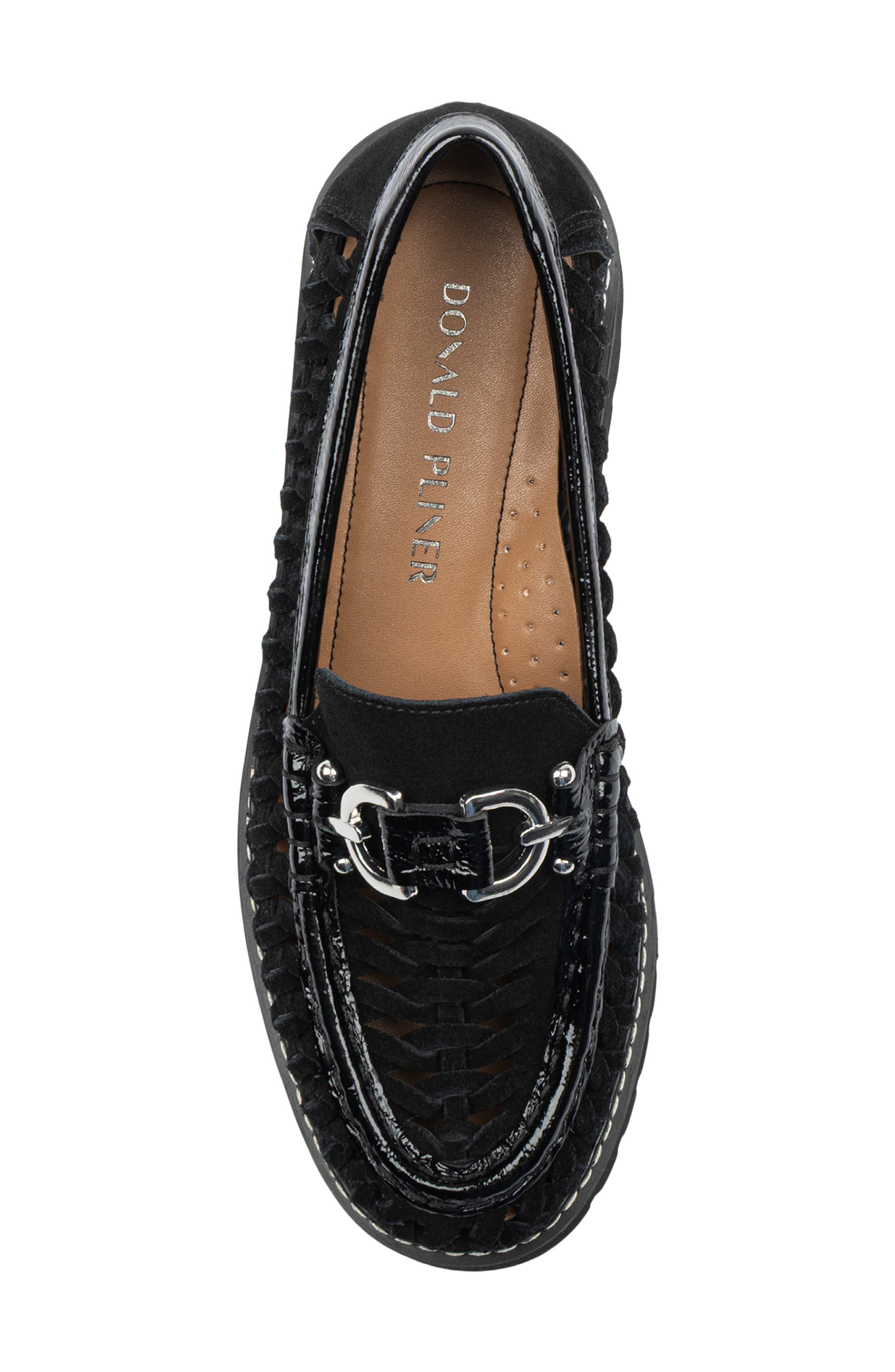 Hansine Lug Sole Bit Loafer, Alternate, color, BLACK