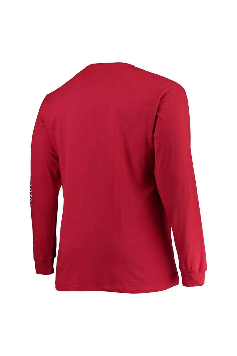 Men's Champion Cardinal Arkansas Razorbacks Big & Tall 2-Hit Long Sleeve T-Shirt, Alternate, color, Cardinal