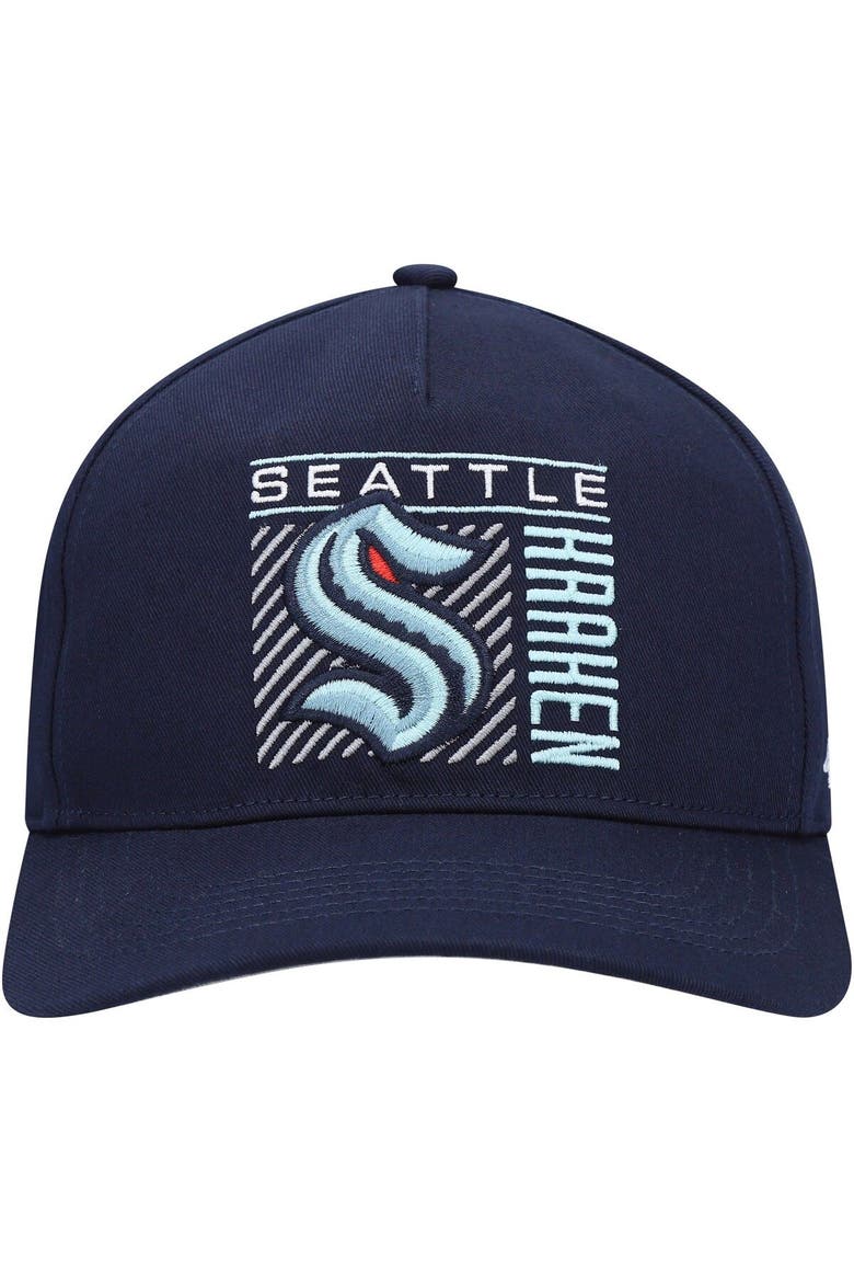 Men's '47 Deep Sea Blue Seattle Kraken Reflex Hitch Snapback Hat, Alternate, color, Navy