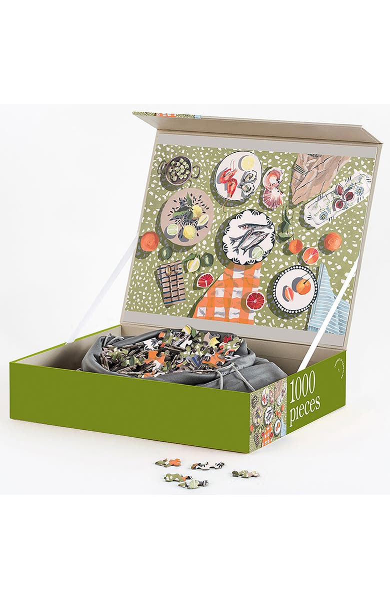 Journey of Something Table by the Sea, 1000 Piece Puzzle, Adult Jigsaw, Alternate, color, Multicolored