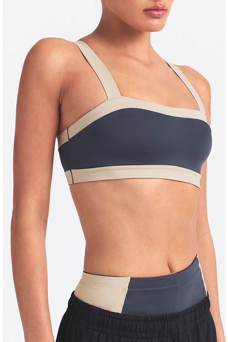 Straight Neck Sports Bra, Alternate, color, DEEP ROYAL/ STONE