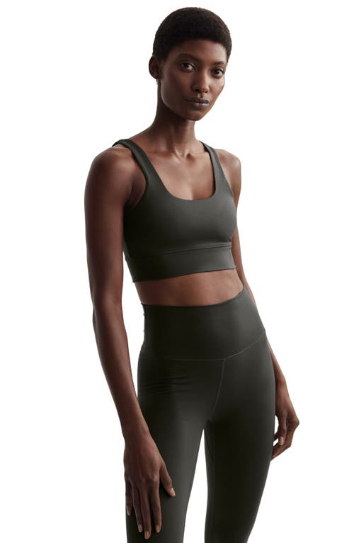 Varley Freesoft Cori Sports Bra In Dark Resin Green