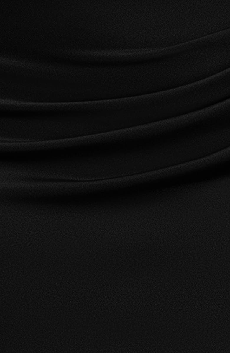 Xscape Evenings Side Ruffle Long Sleeve Scuba Knit Gown, Alternate, color,