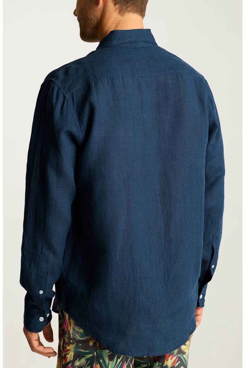 Everyday Linen Popover Shirt, Alternate, color, NAVY BLUE