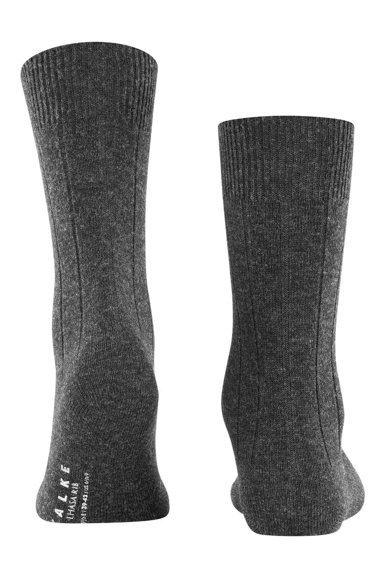 Lhasa Wool Blend Socks, Alternate, color, ANTHRACITE