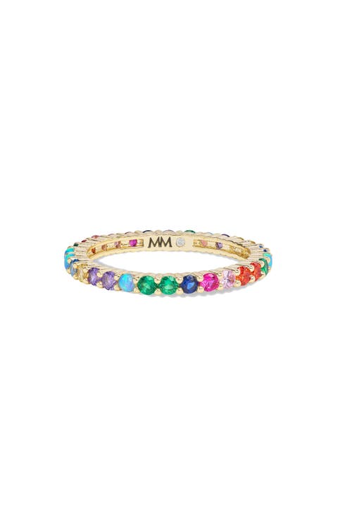 The Baby Heiress Rainbow Cubic Zirconia Band Ring