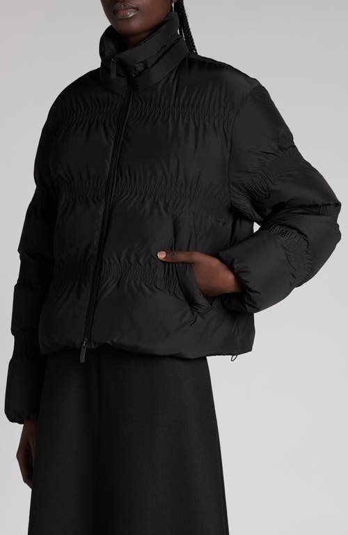 Moncler Doudoune Courte Matelassée À Fronces Ravignan In Black