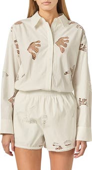 English Factory Embroidered Cotton Shirt