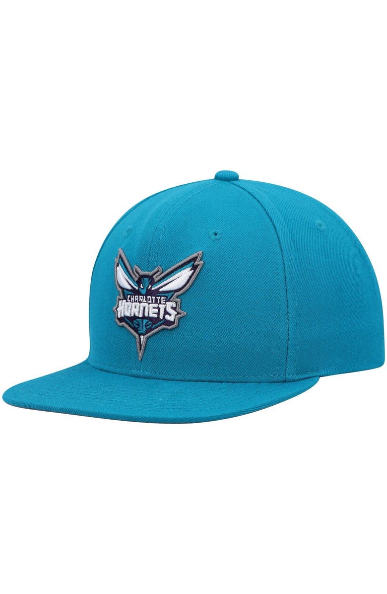 Mitchell & Ness Men's Mitchell & Ness Teal Charlotte Hornets Ground 2.0 Snapback Hat, Main, color, Teal