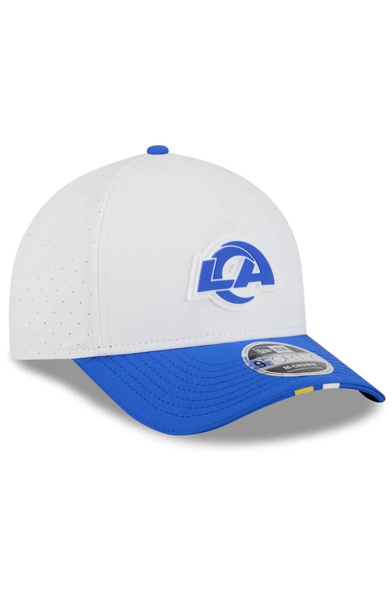 New Era Men's New Era White/Royal Los Angeles Rams 2025 NFL Training Camp A-Frame 9FORTY Adjustable Hat, Alternate, color, White
