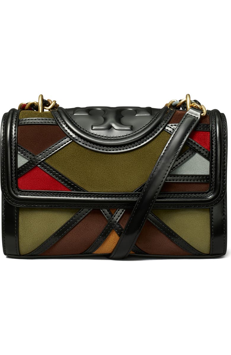 Tory Burch Small Fleming Marquetry Convertible Shoulder Bag, Main, color,