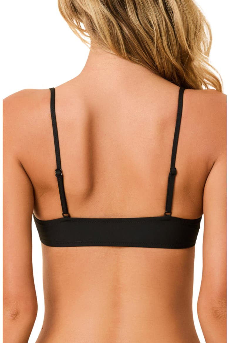 The Daniela Stripe Bikini Top, Alternate, color, NOIR