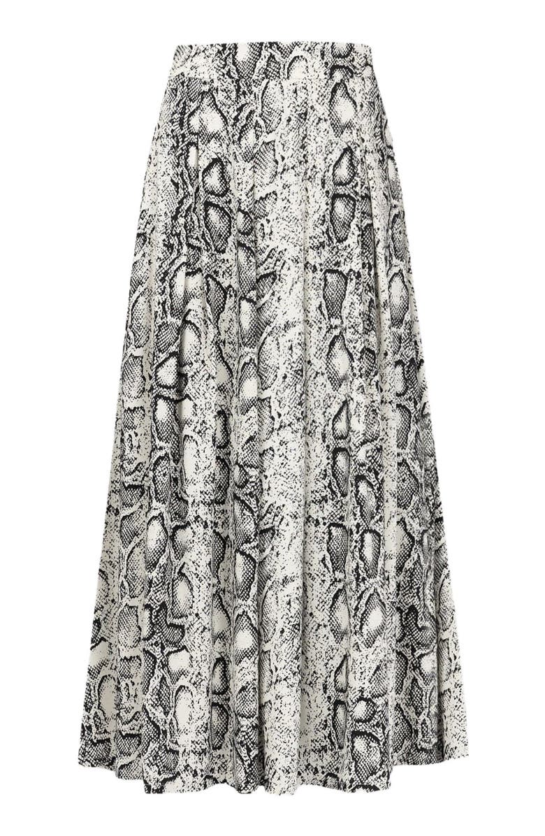 Saint + Sofia Eliza Pleated Skirt, Alternate, color, Cream