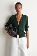 COS Layered-detail Knitted V-neck Cardigan