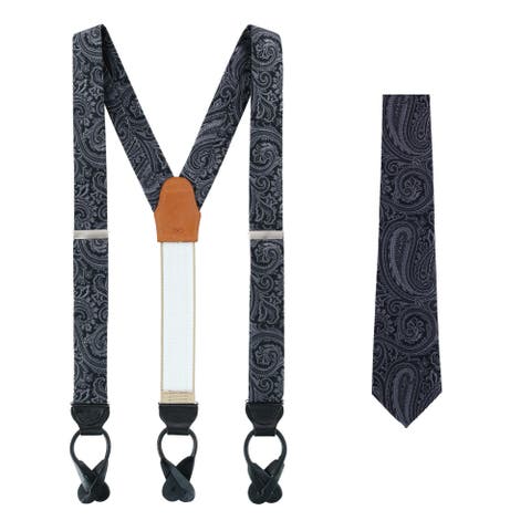 Sobee Paisley Silk Brace and Necktie