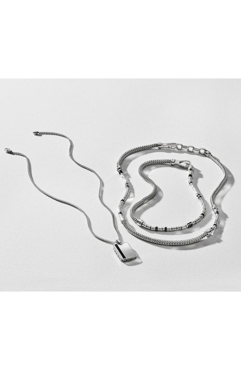 John Hardy Tag Necklace, Sterling Silver, Enamel, Alternate, color, 