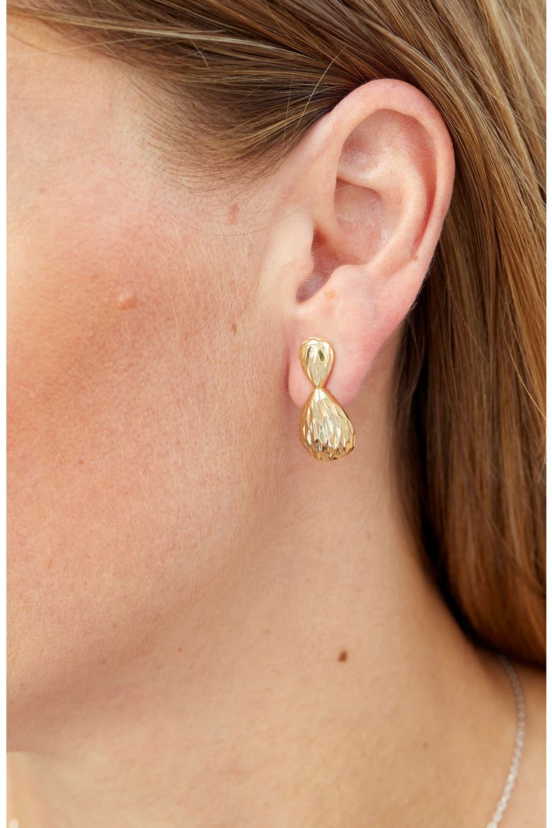 Bombay Fluted Drop Earrings, Alternate, color, GOLD