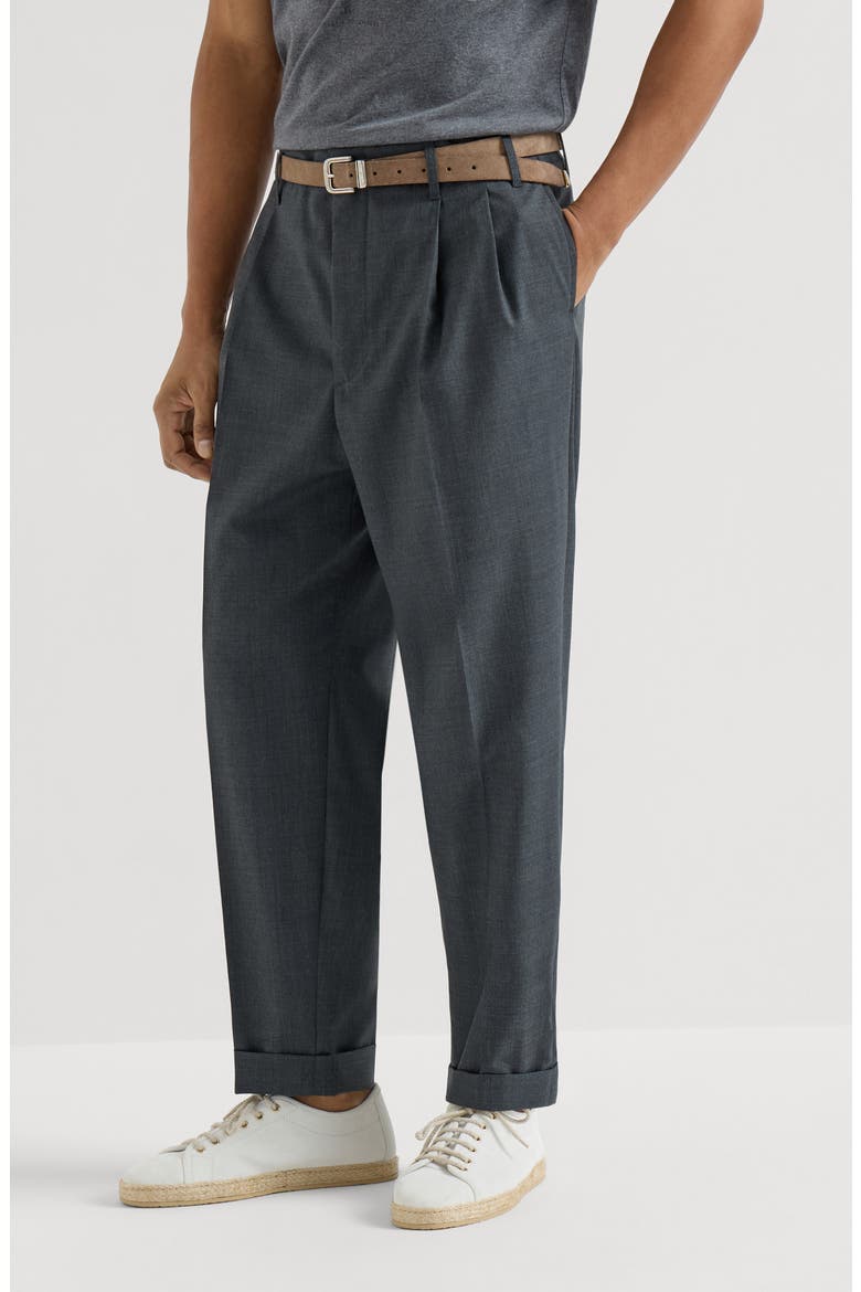 Virgin wool trousers, Main, color, Anthracite