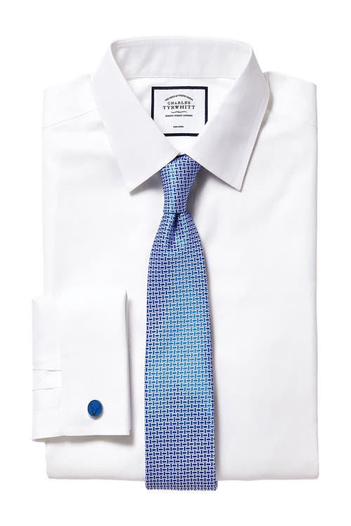 CHARLES TYRWHITT CHARLES TYRWHITT NON-IRON TWILL SLIM FIT SHIRT SINGLE CUFF 