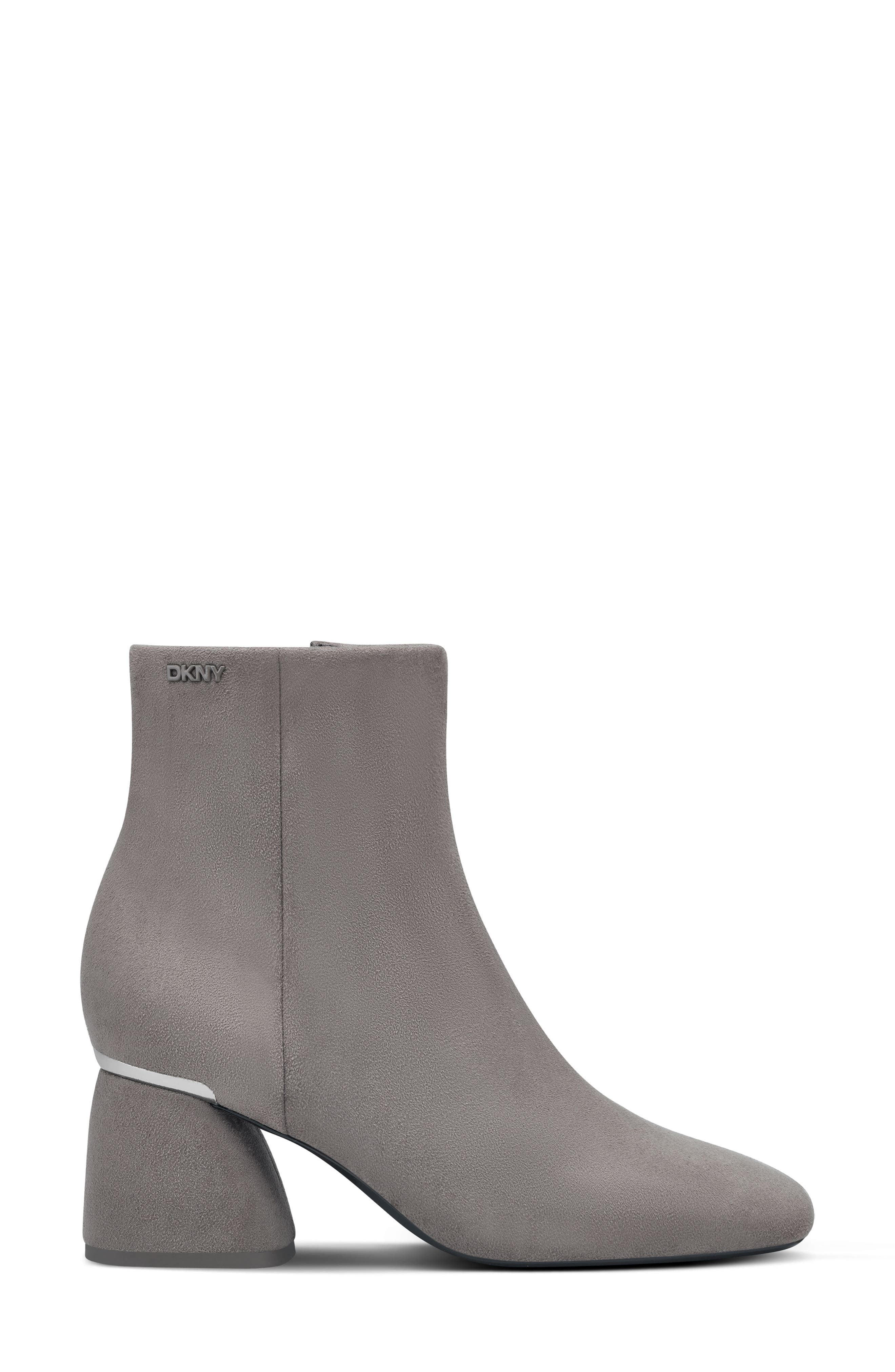 DKNY Caleena Block Heel Bootie, Alternate, color, Ash
