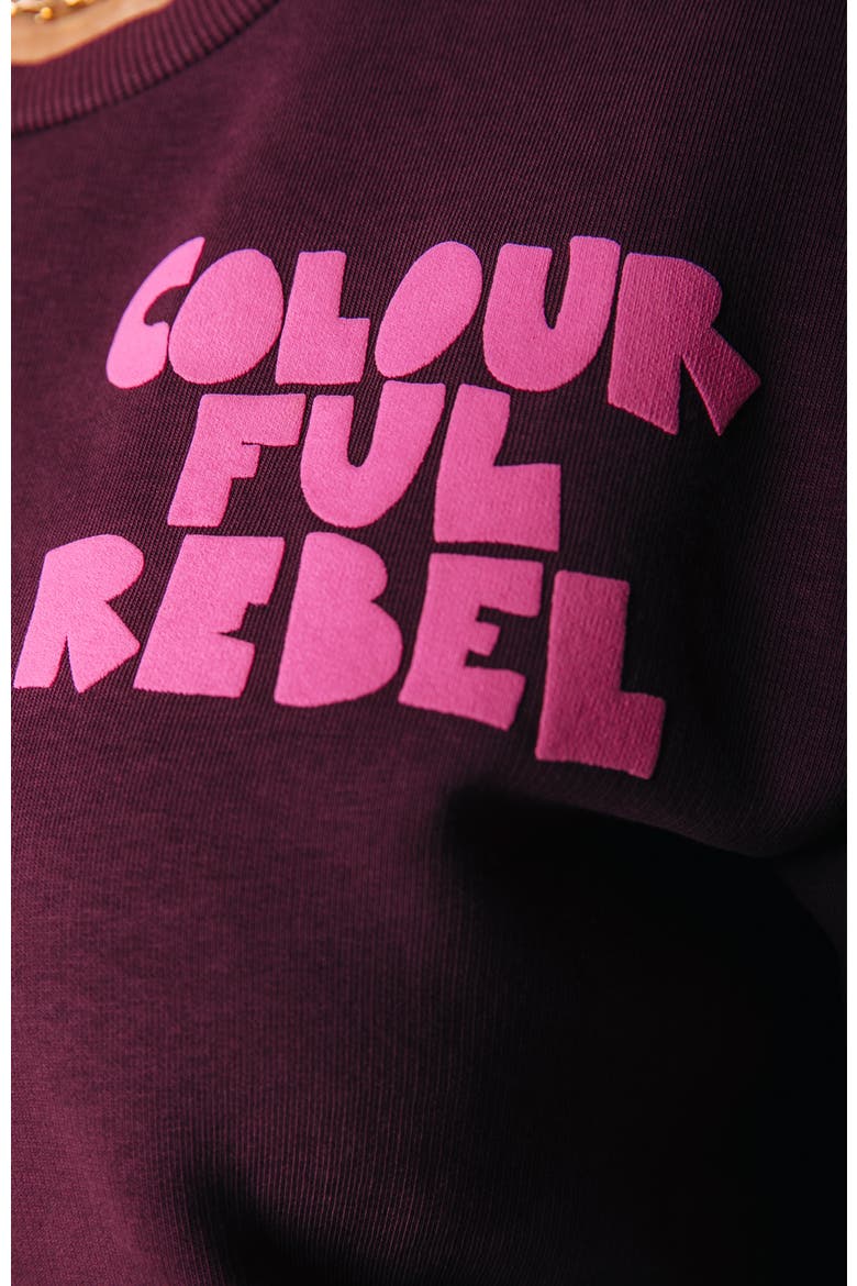 Logo Wave Puff Relaxed Sweat Port Red, Alternate, color, Port Red