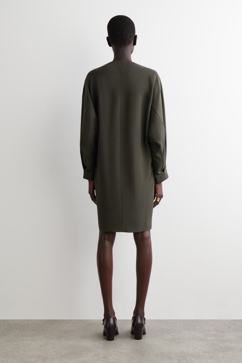 Sculptural Mini Dress, Alternate, color, BROWN