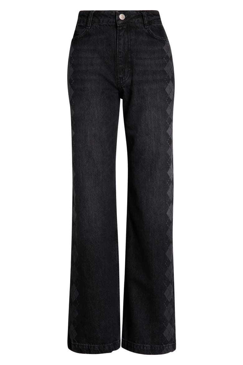 Sinclair Placement Arg Straight Leg Jeans, Alternate, color, GREY