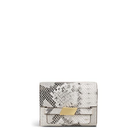 The Christina - Faux Snake Medium Flapover Wallet