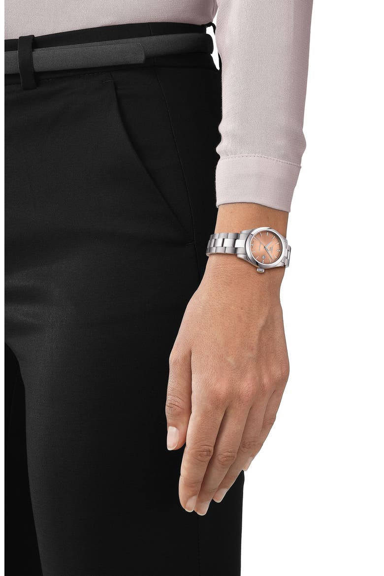 T-My Lady Automatic Bracelet Watch & Leather Strap Gift Set, 29mm, Alternate, color, PINK