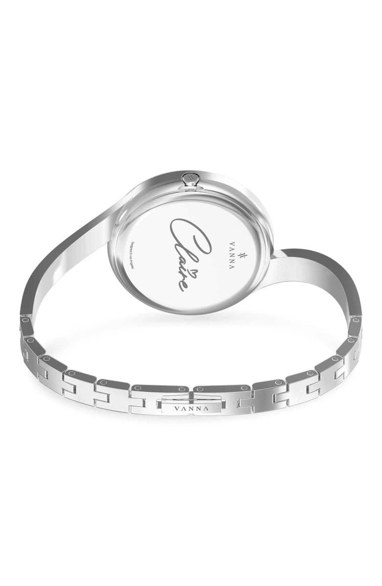 VANNA Claire Gemstone Watch, Alternate, color, White Pearl-Silver