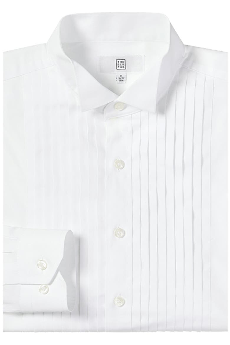 Slim Wing Tip Tuxedo Shirt, Alternate, color, White